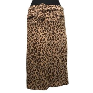 🙀 3/$18 Leopard Print Pencil Skirt Midi Medium Forever 21 Pin-up